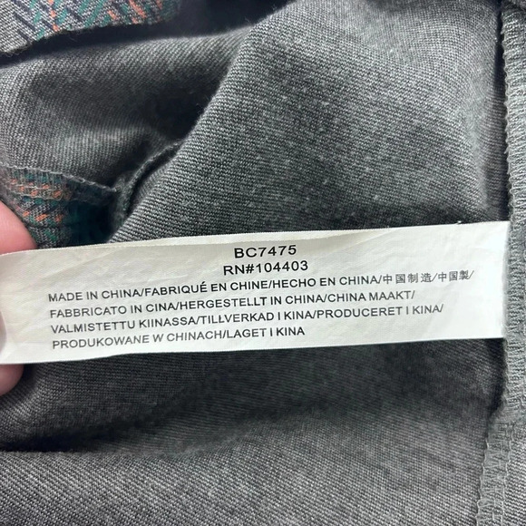 J.O.A. Roseanna Grey/Teal Plaid Flounce Sleeve Mini Short Dress Twee Ruffles - Picture 11 of 13